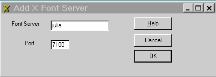 Adding the Font Server